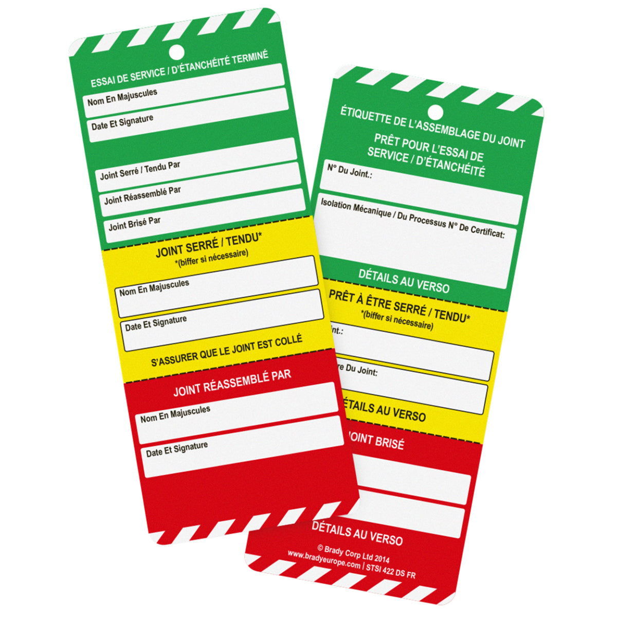 Etiquette en 3 parties Joint (product francophone)