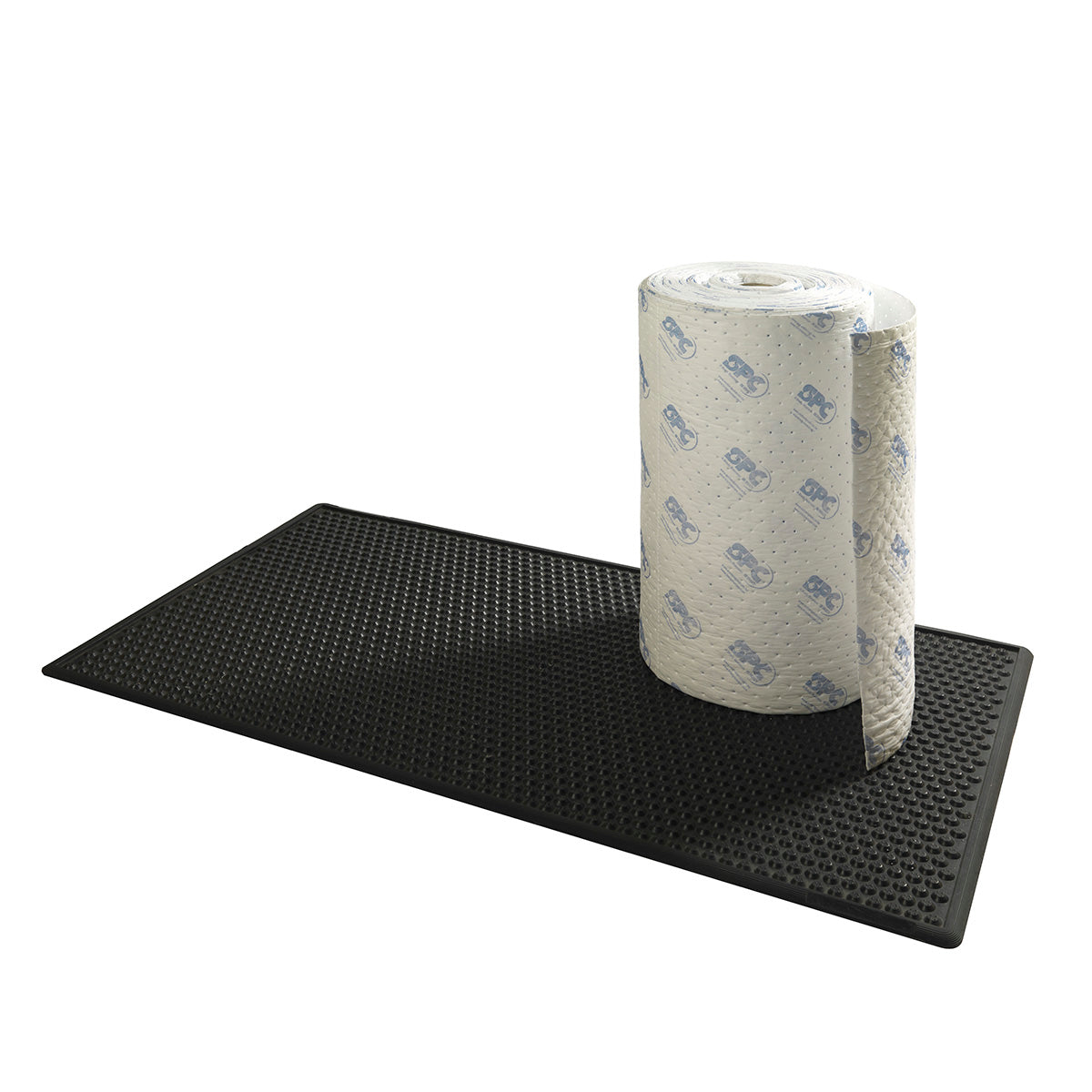 OIL BINDING SET - Incl. 1 perforated roll with dimensions 76 cm x 46 m and 1 damping base mat with dimensions 82 cm x 152 cm