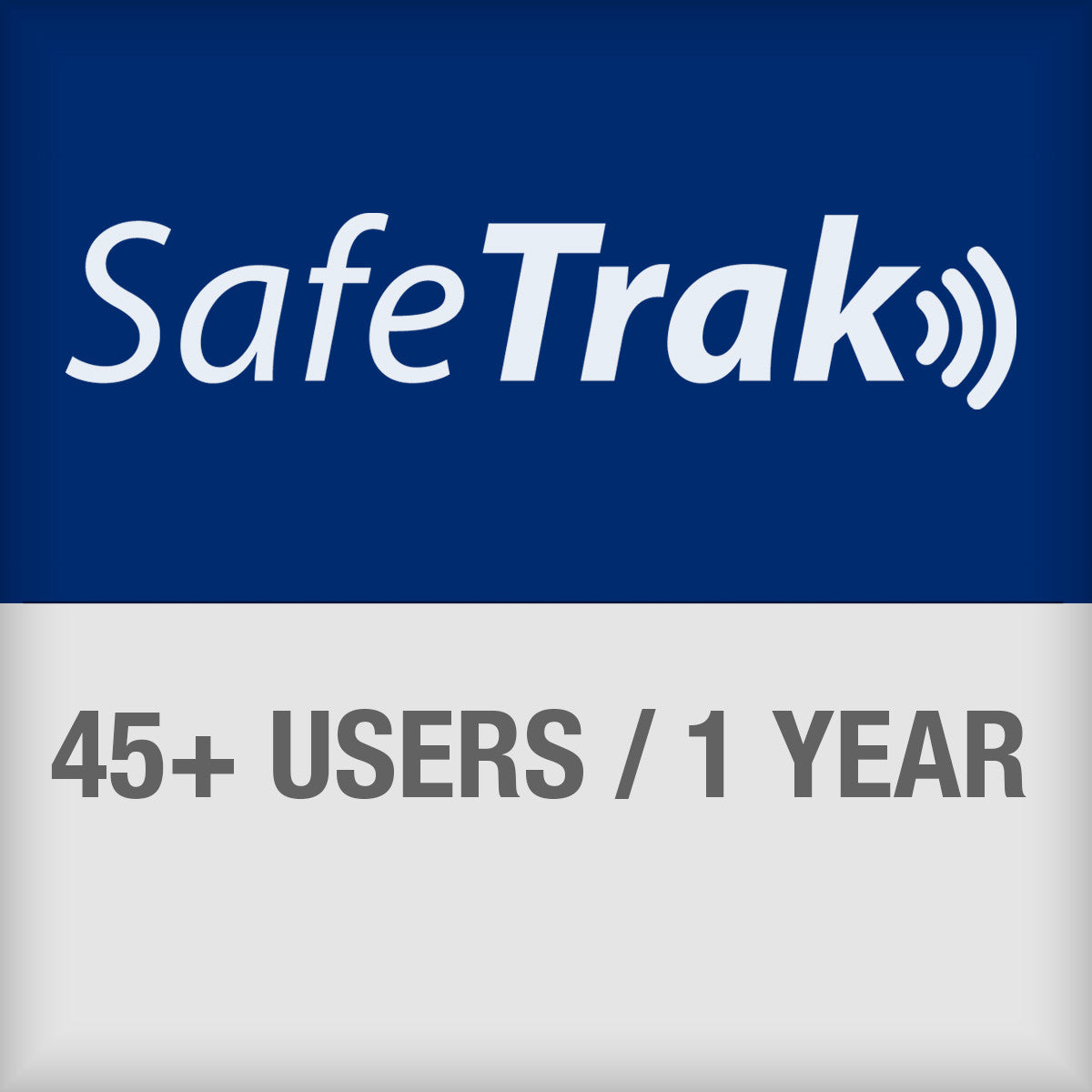 SafeTrak-Abonnement für den Zugriff auf das Cloudsystem für mehr als 45 Anwender für ein 1 Jahr