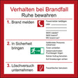 Aushänge - Brandschutz, Notfall - Verhalten im Brandfall