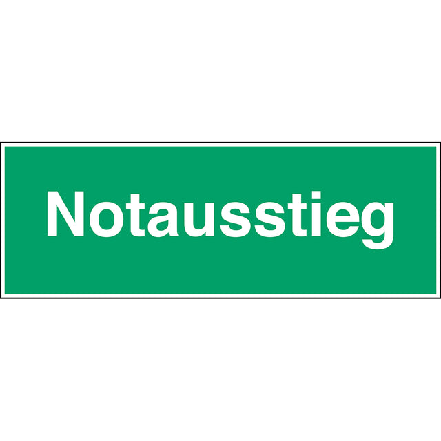 Fluchtwegkennzeichnung - Notausstieg