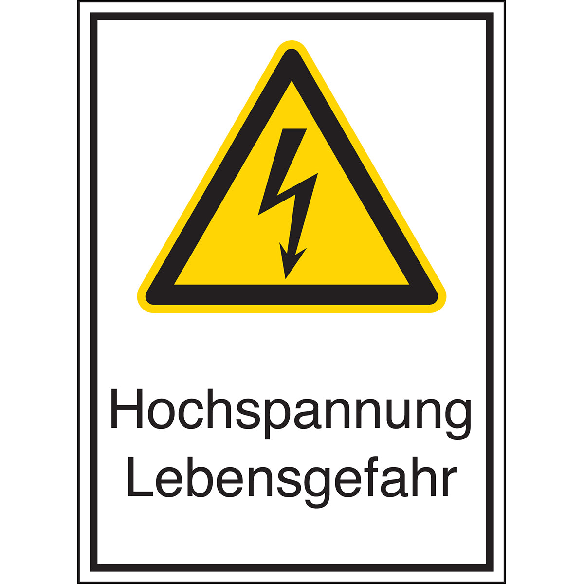 Panneaux d'avertissement pour les équipements électriques - haute tension, danger de mort