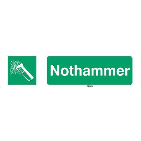 ISO-Sicherheitsschild – Notfallhammer
