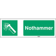 ISO-Sicherheitsschild – Notfallhammer