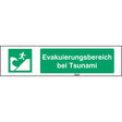 ISO-Sicherheitsschild – Evakuierungsbereich bei Tsunami