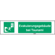 ISO-Sicherheitsschild – Evakuierungsgebäude bei Tsunami