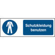 ISO Sicherheitskennzeichnung - Schutzkleidung benutzen