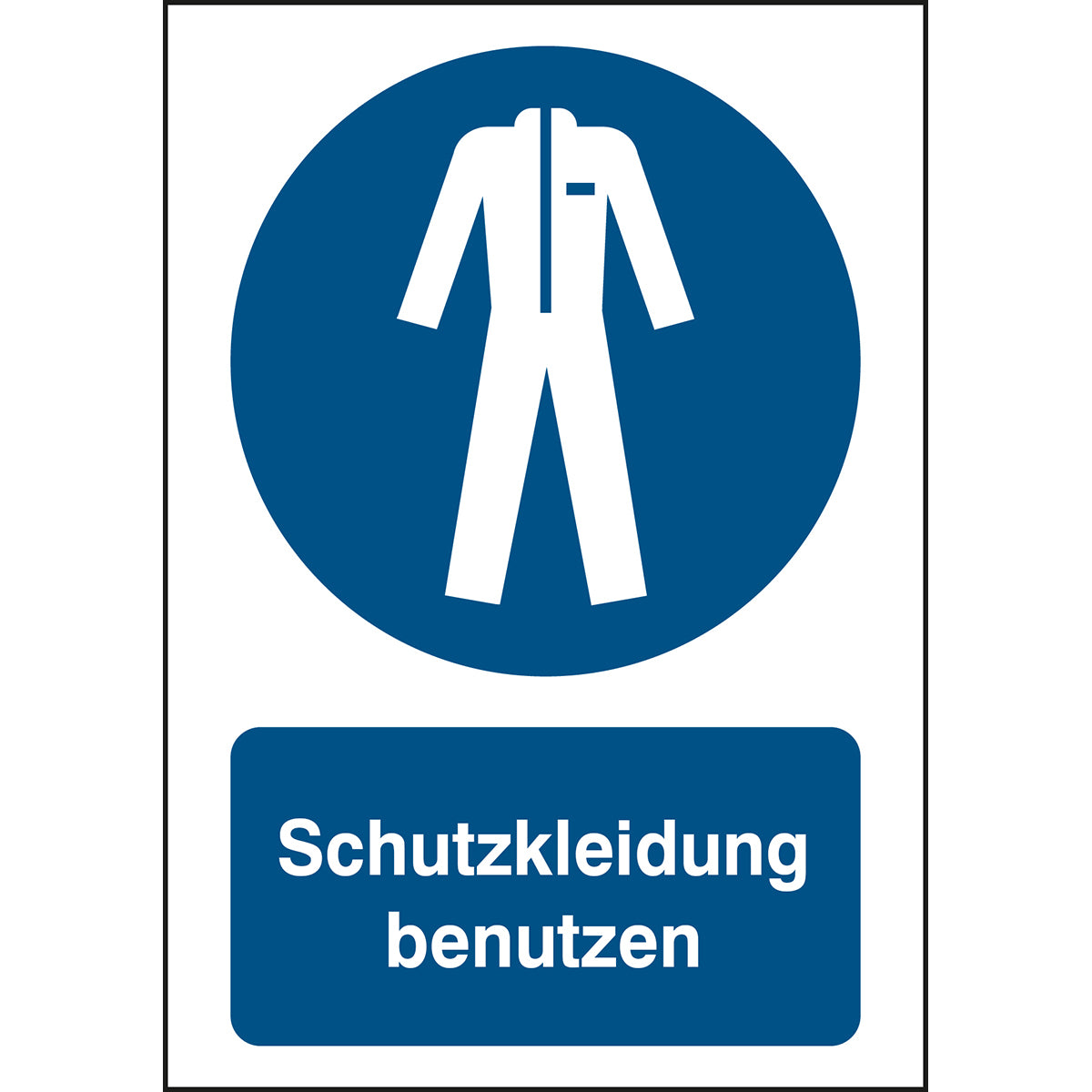 ISO Sicherheitskennzeichnung - Schutzkleidung benutzen