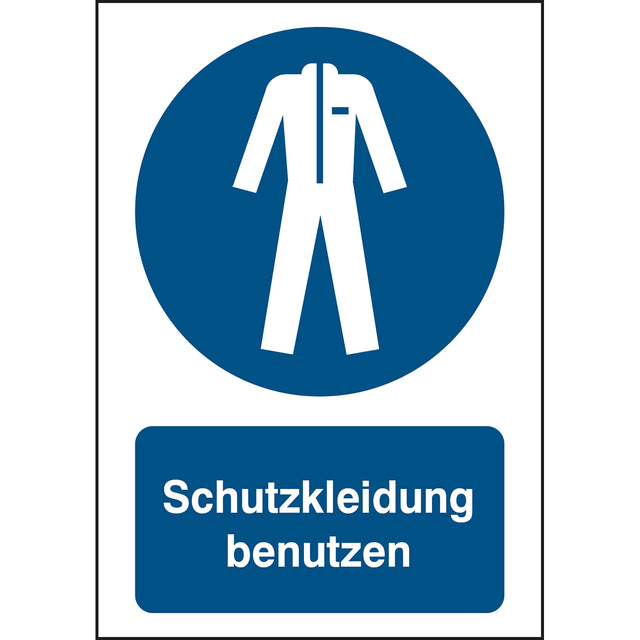 ISO Sicherheitskennzeichnung - Schutzkleidung benutzen
