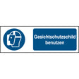 ISO Sicherheitskennzeichnung - Gesichtsschutz benutzen