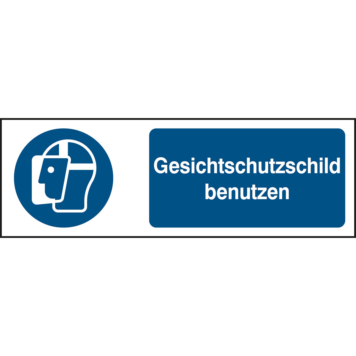 ISO Sicherheitskennzeichnung - Gesichtsschutz benutzen