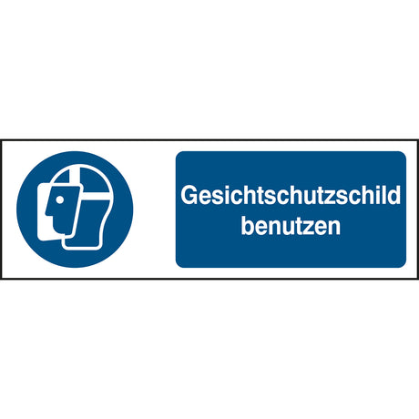 ISO Sicherheitskennzeichnung - Gesichtsschutz benutzen