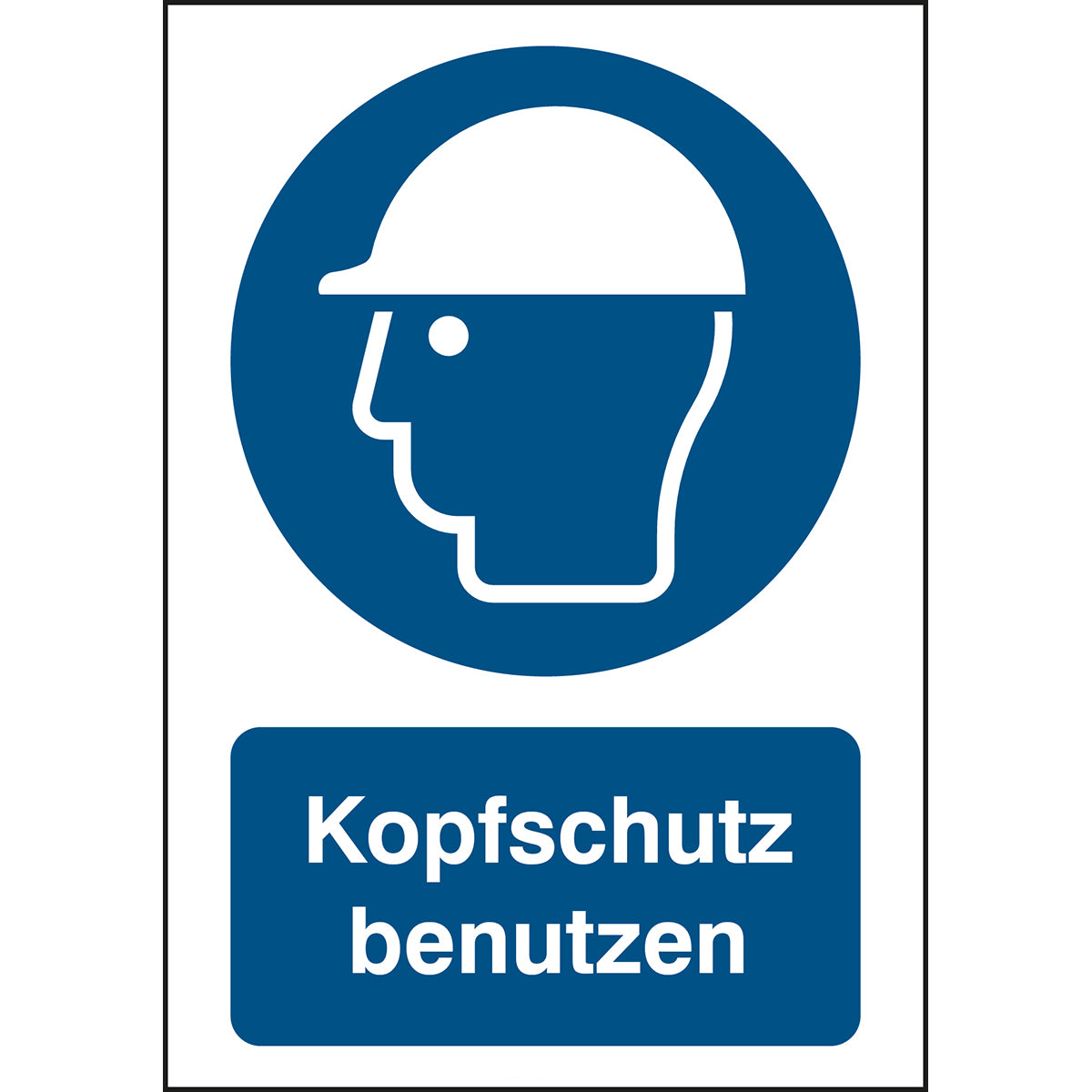 ISO Sicherheitskennzeichnung - Kopfschutz benutzen