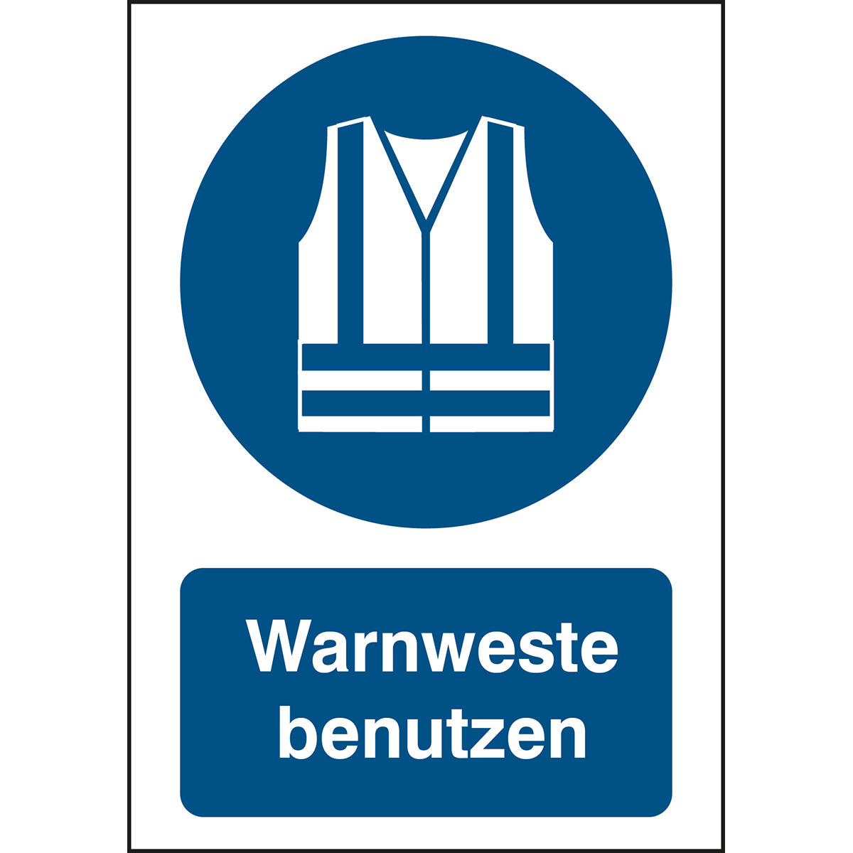 ISO Sicherheitskennzeichnung - Warnweste benutzen