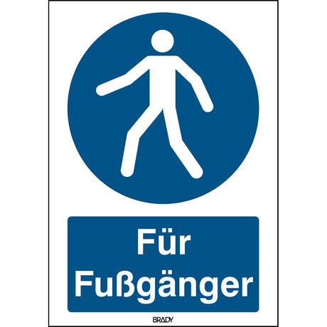 ISO Sicherheitskennzeichnung - Fußgängerweg benutzen
