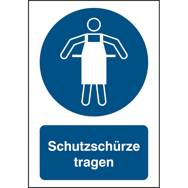 ISO Sicherheitskennzeichnung - Schutzschürze tragen