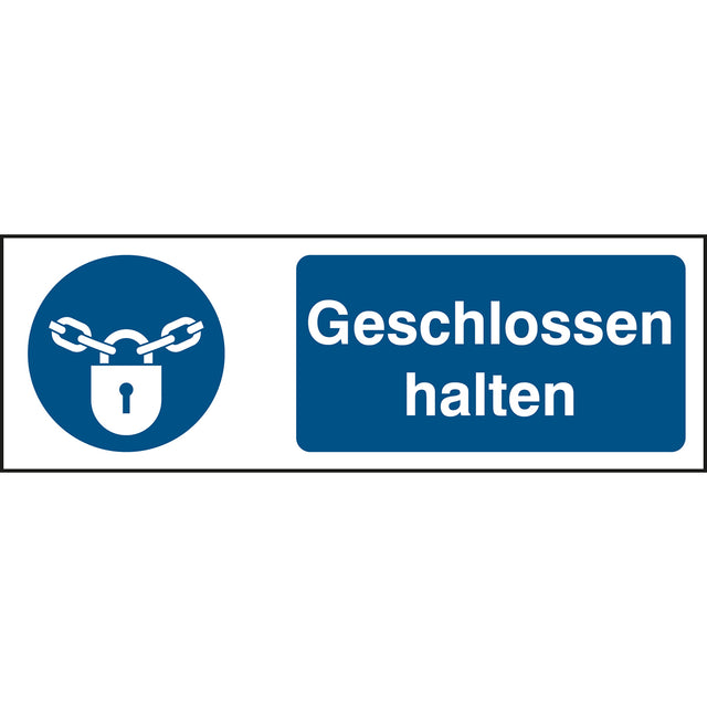 ISO Sicherheitskennzeichnung - Verschlossen halten