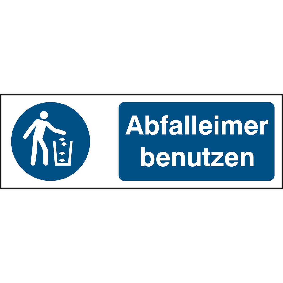 ISO Sicherheitskennzeichnung - Abfallbehälter benutzen