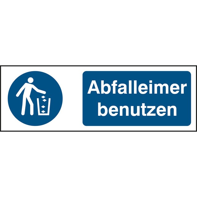 ISO Sicherheitskennzeichnung - Abfallbehälter benutzen