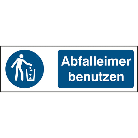 ISO Sicherheitskennzeichnung - Abfallbehälter benutzen