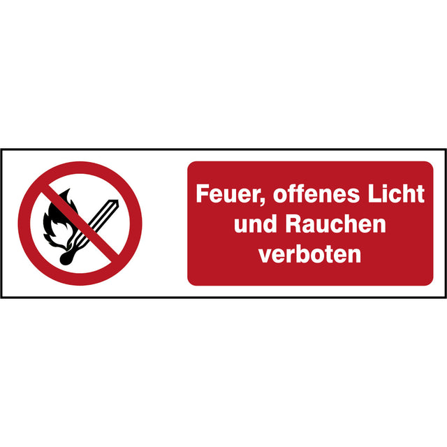 ISO Sicherheitskennzeichnung - Feuer, offenes Licht and Rauchen verboten