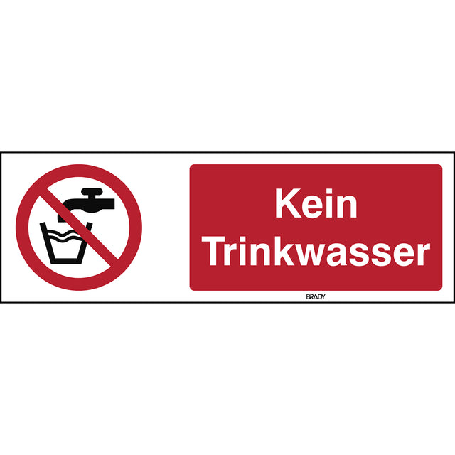 ISO Sicherheitskennzeichnung - Kein Trinkwasser