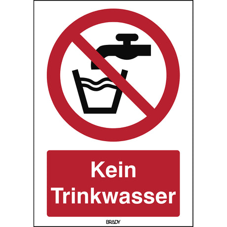 ISO Sicherheitskennzeichnung - Kein Trinkwasser