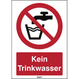 ISO Sicherheitskennzeichnung - Kein Trinkwasser