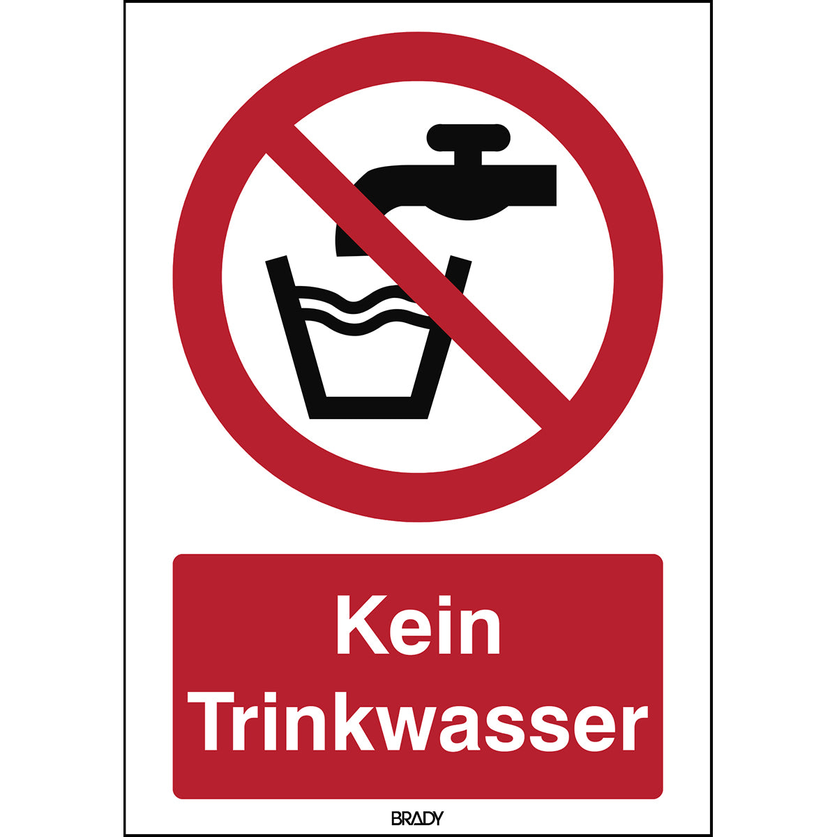 ISO 7010 sign - Not suitable for drinking water