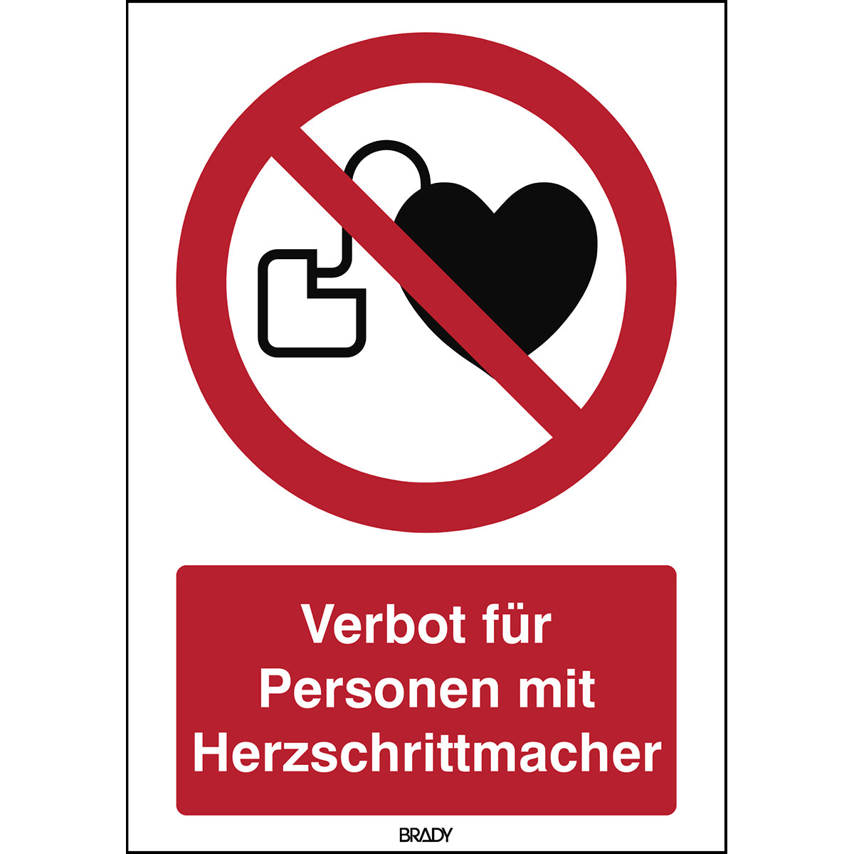 ISO 7010 sign - Prohibition for persons with pacemakers