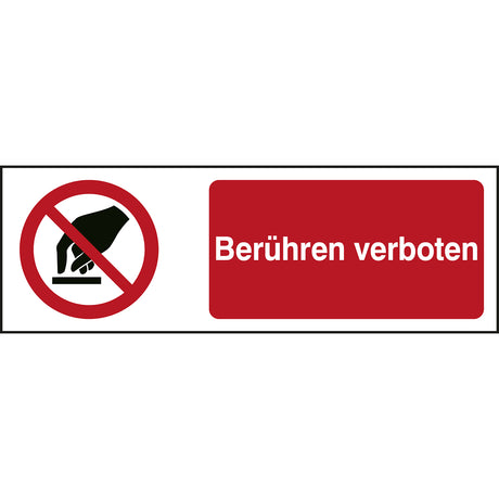 ISO Sicherheitskennzeichnung - Berühren verboten