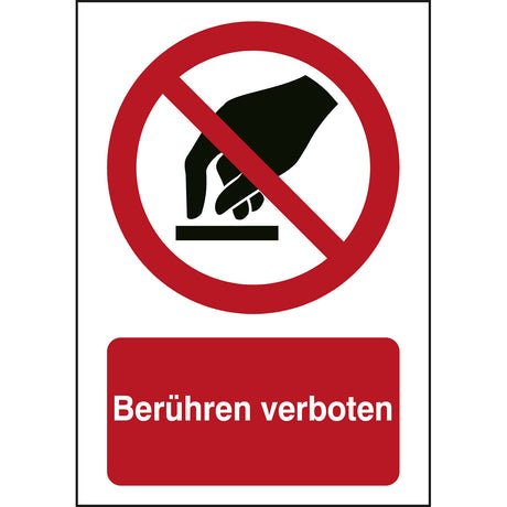 ISO Sicherheitskennzeichnung - Berühren verboten