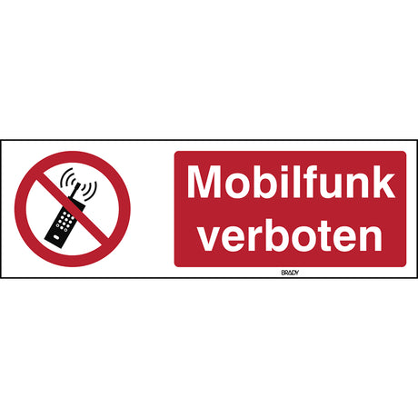 ISO Sicherheitskennzeichnung - Mobilfunk verboten