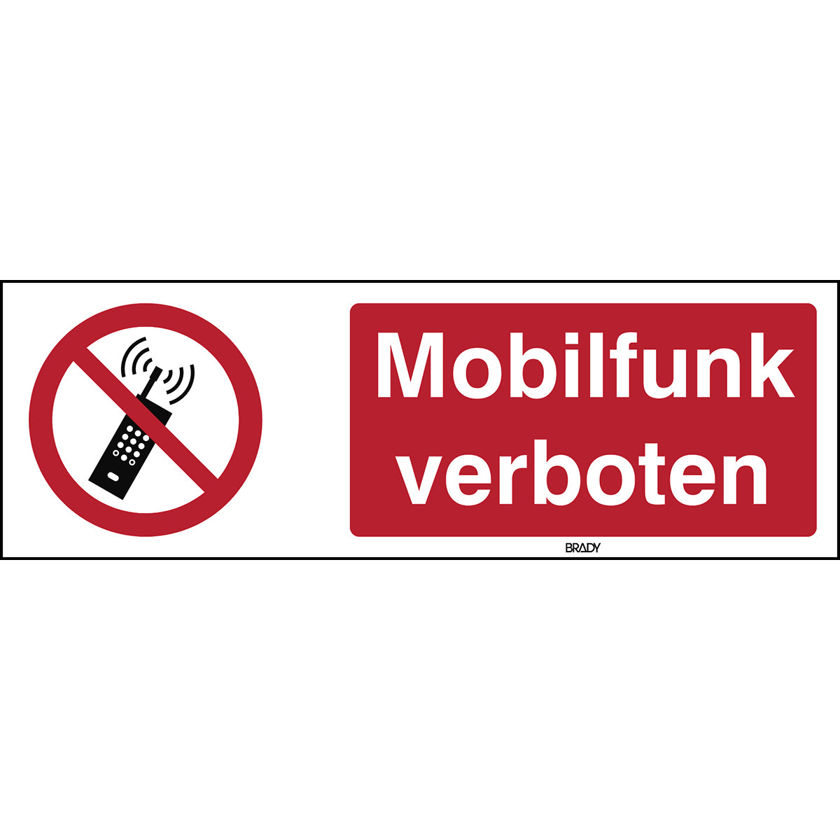 ISO Sicherheitskennzeichnung - Mobilfunk verboten