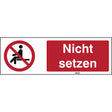 ISO Sicherheitskennzeichnung - Sitzen verboten