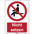 ISO Sicherheitskennzeichnung - Sitzen verboten