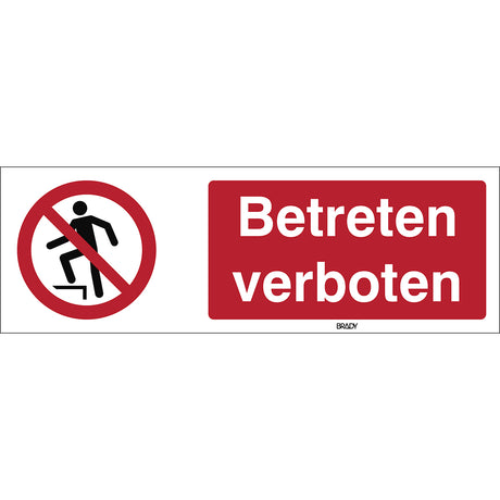 ISO Sicherheitskennzeichnung - Aufsteigen verboten