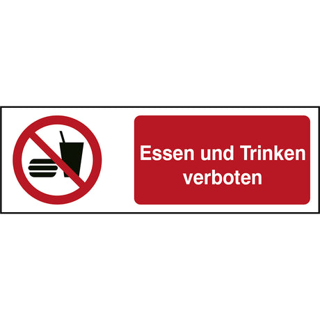ISO Sicherheitskennzeichnung - Essen und Trinken verboten
