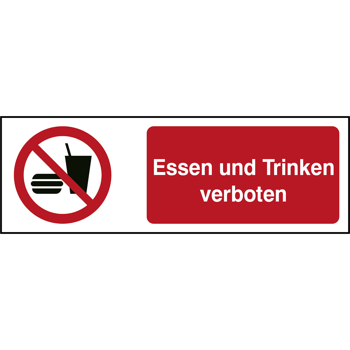 ISO Sicherheitskennzeichnung - Essen und Trinken verboten
