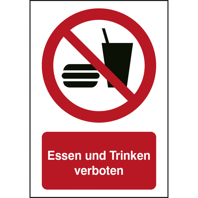 ISO Sicherheitskennzeichnung - Essen und Trinken verboten