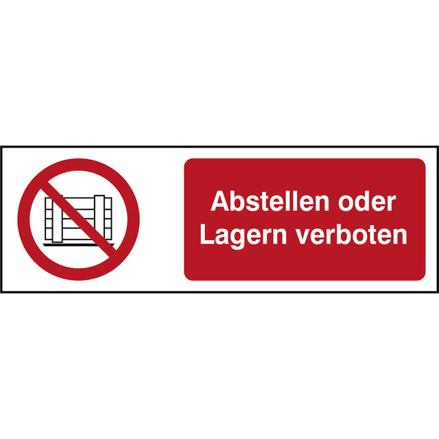 ISO Sicherheitskennzeichnung - Abstellen oder Lagern verboten
