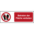 ISO Sicherheitskennzeichnung - Betreten der Fläche verboten