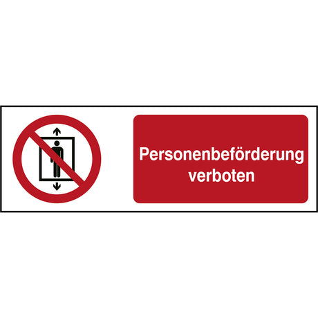 ISO Sicherheitskennzeichnung - Personenbeförderung verboten