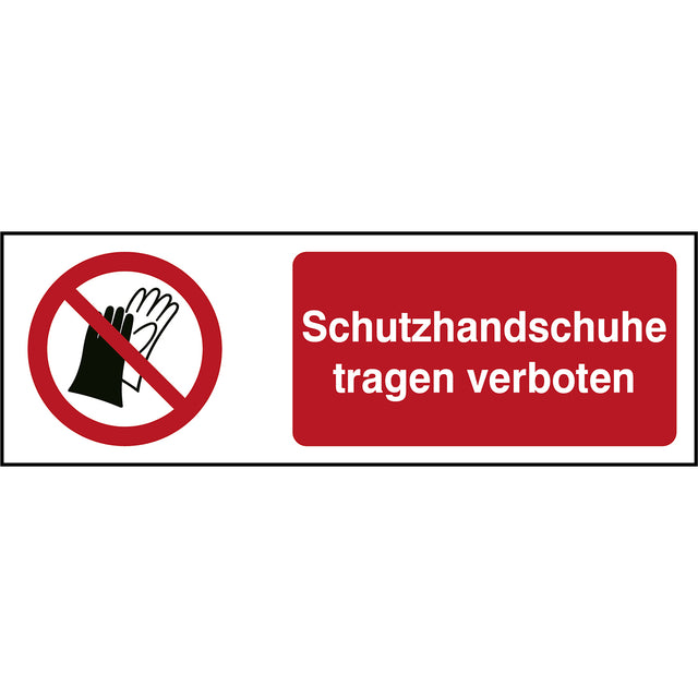 ISO Sicherheitskennzeichnung - Benutzen von Handschuhen verboten