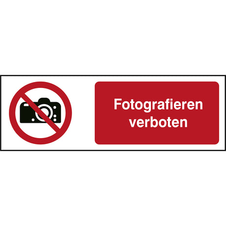 ISO Sicherheitskennzeichnung - Fotografieren verboten