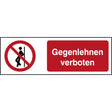 ISO Sicherheitskennzeichnung - Gegenlehnen verboten
