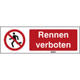 ISO Sicherheitskennzeichnung - Rennen verboten