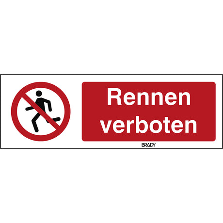 ISO Sicherheitskennzeichnung - Rennen verboten