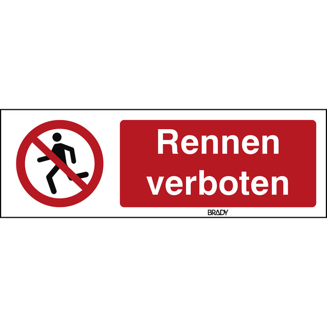 ISO Sicherheitskennzeichnung - Rennen verboten