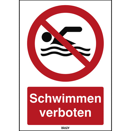ISO Sicherheitskennzeichnung - Schwimmen verboten